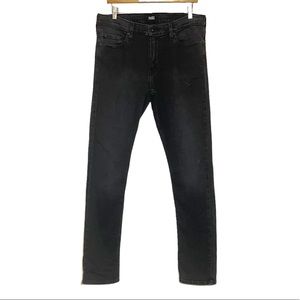Paige Lennox Black Faded Slim Jeans Sz 33 Stretch Casual Comfort Distressed